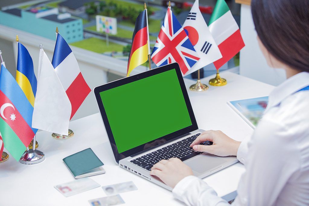 Translator working at a translation agency.