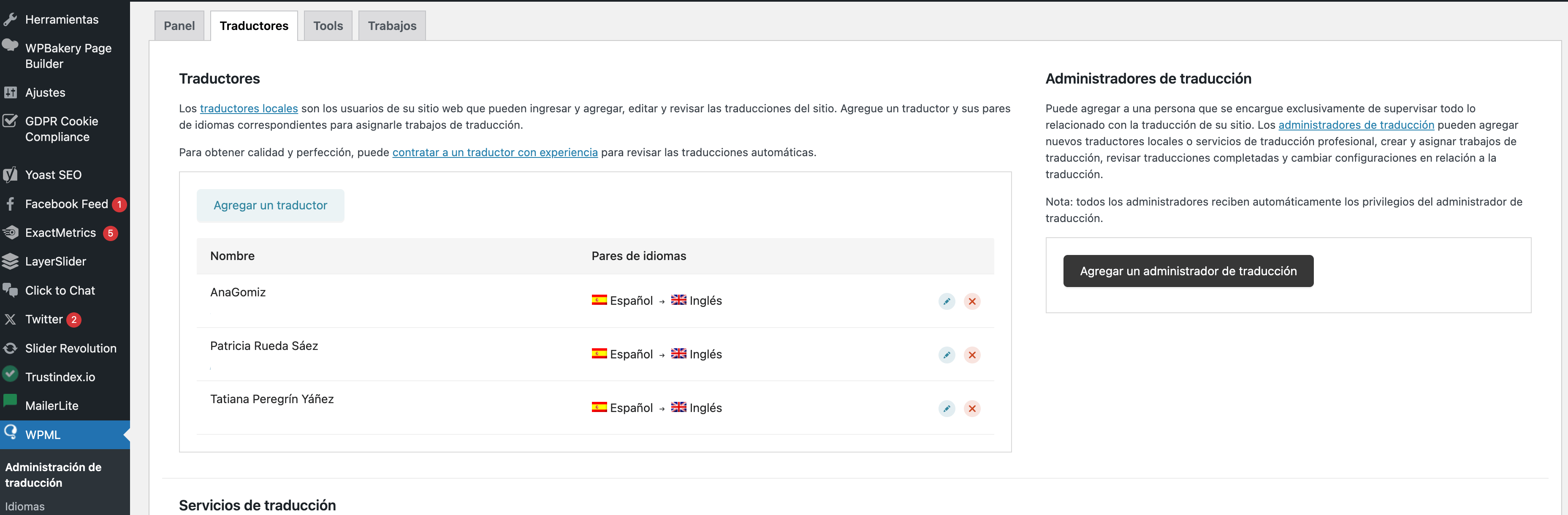 Pasos para traducir una página web con wpml