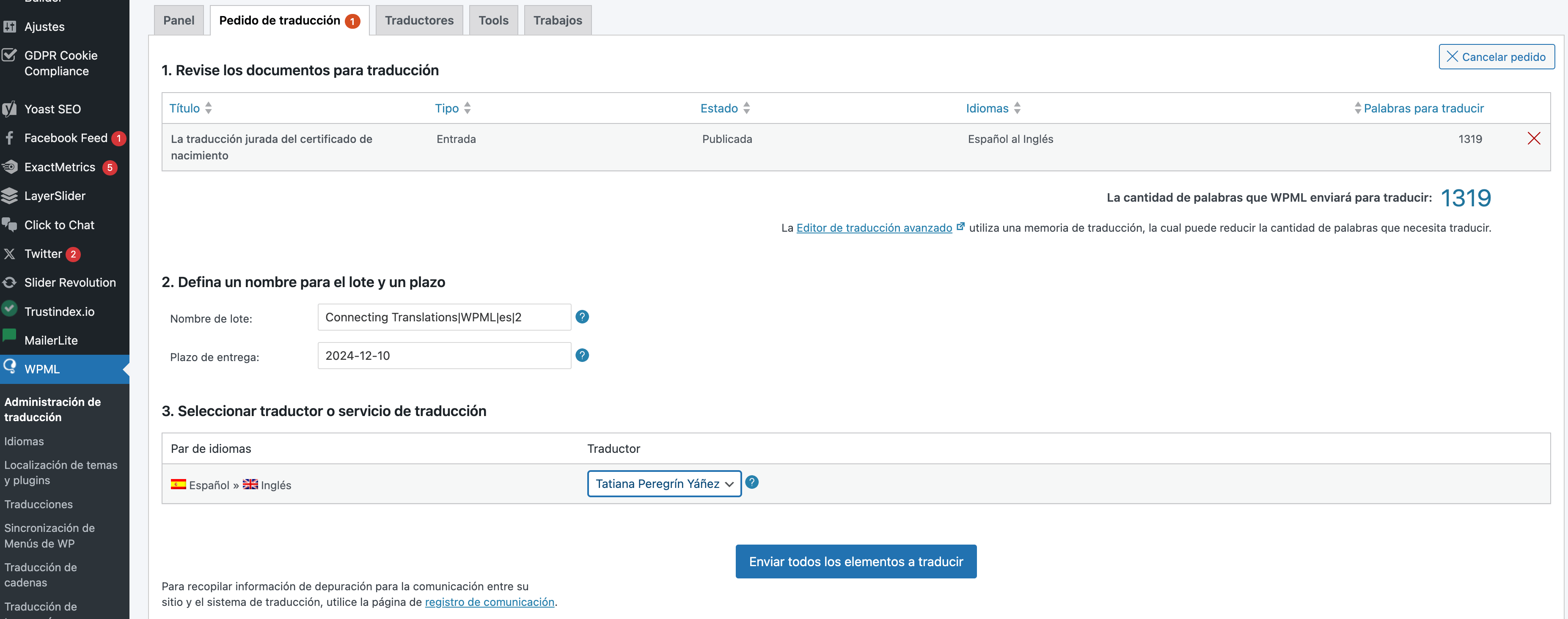 Pasos para traducir una página web con wpml